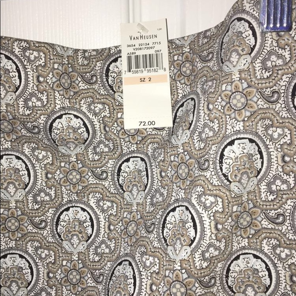 Patterned midi skirt